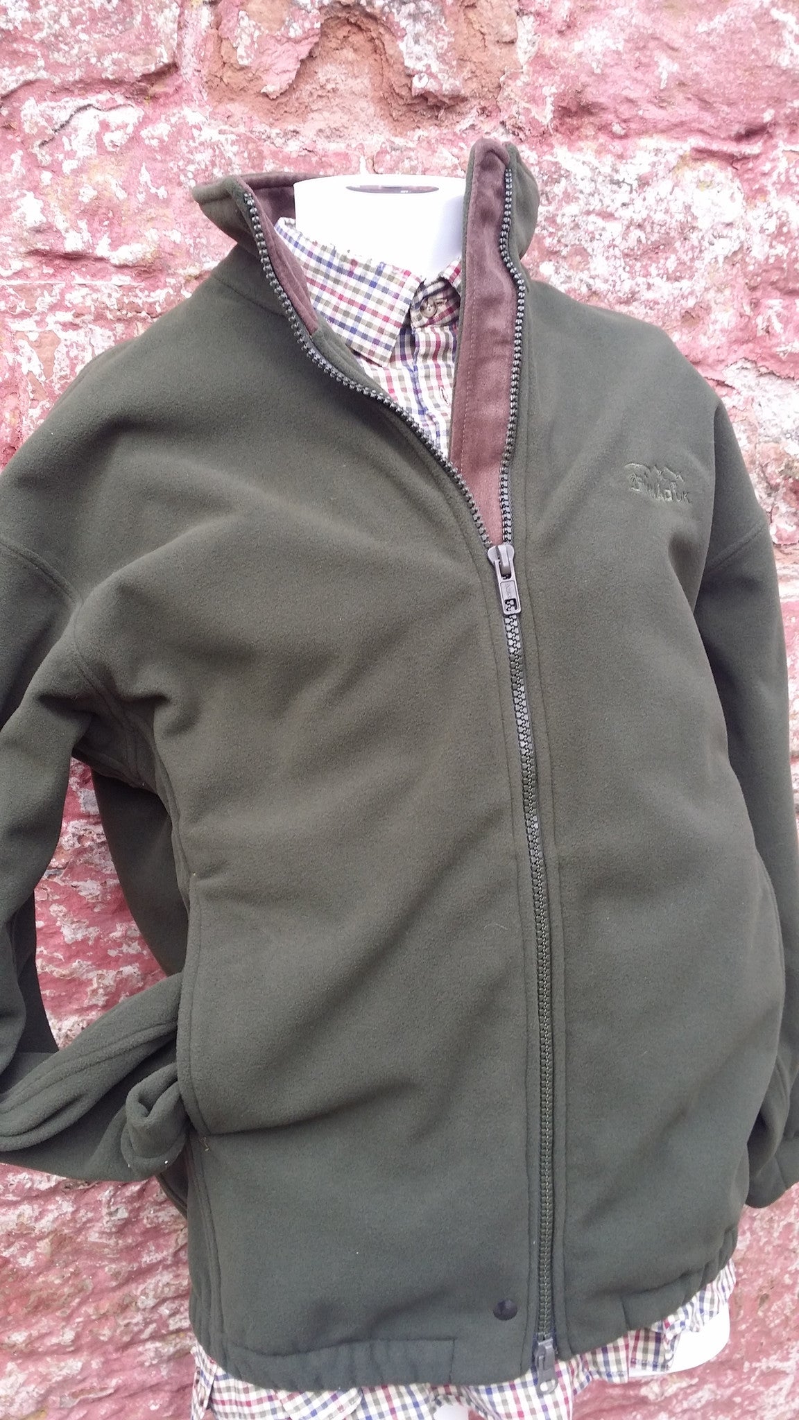 Stealth Olive Green & Khaki  Zip Country Sweater